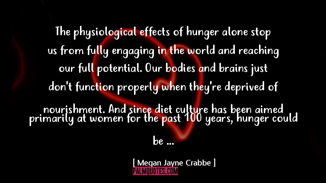 Megan Jayne Crabbe Quotes: The physiological effects of hunger