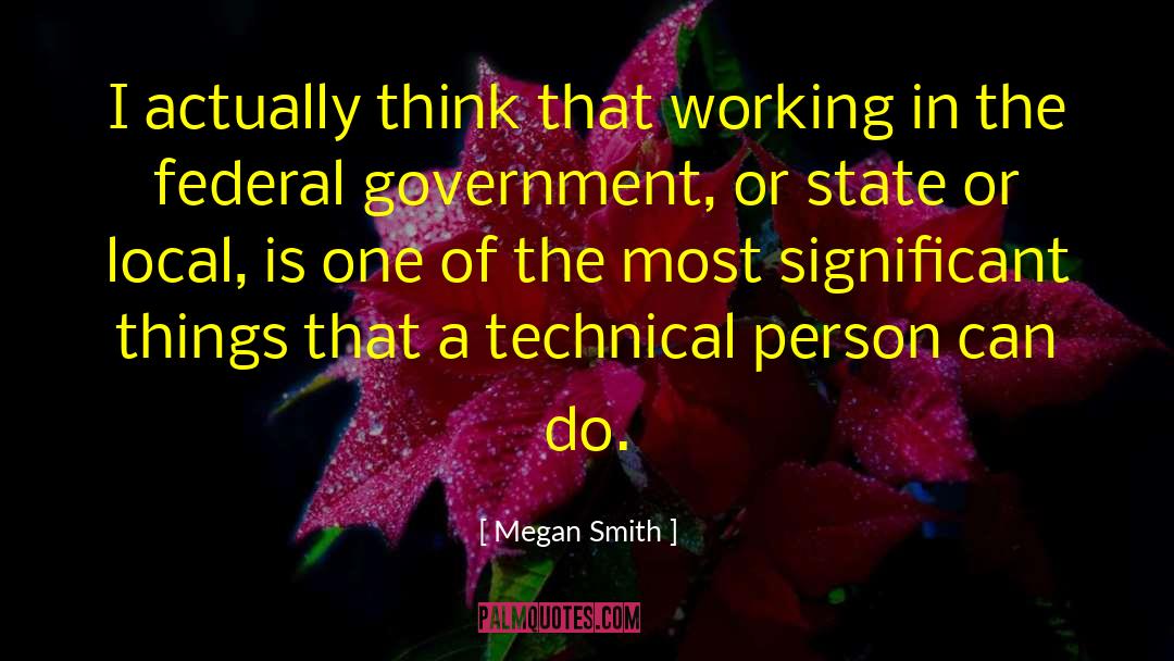 Megan Smith Quotes: I actually think that working