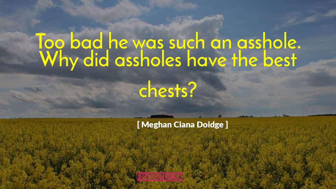 Meghan Ciana Doidge Quotes: Too bad he was such