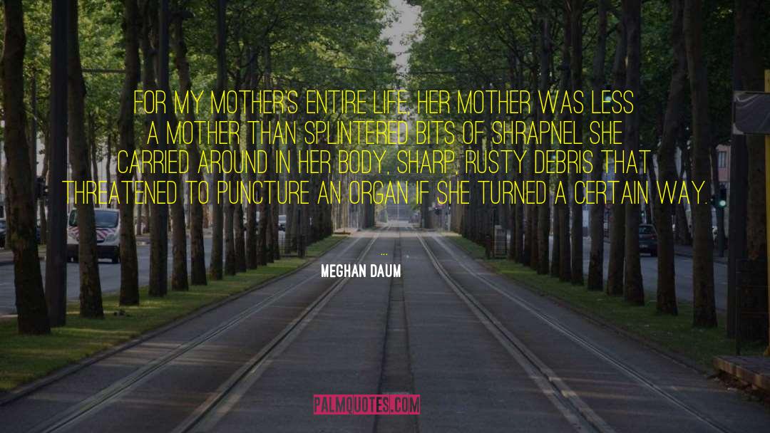 Meghan Daum Quotes: For my mother's entire life,