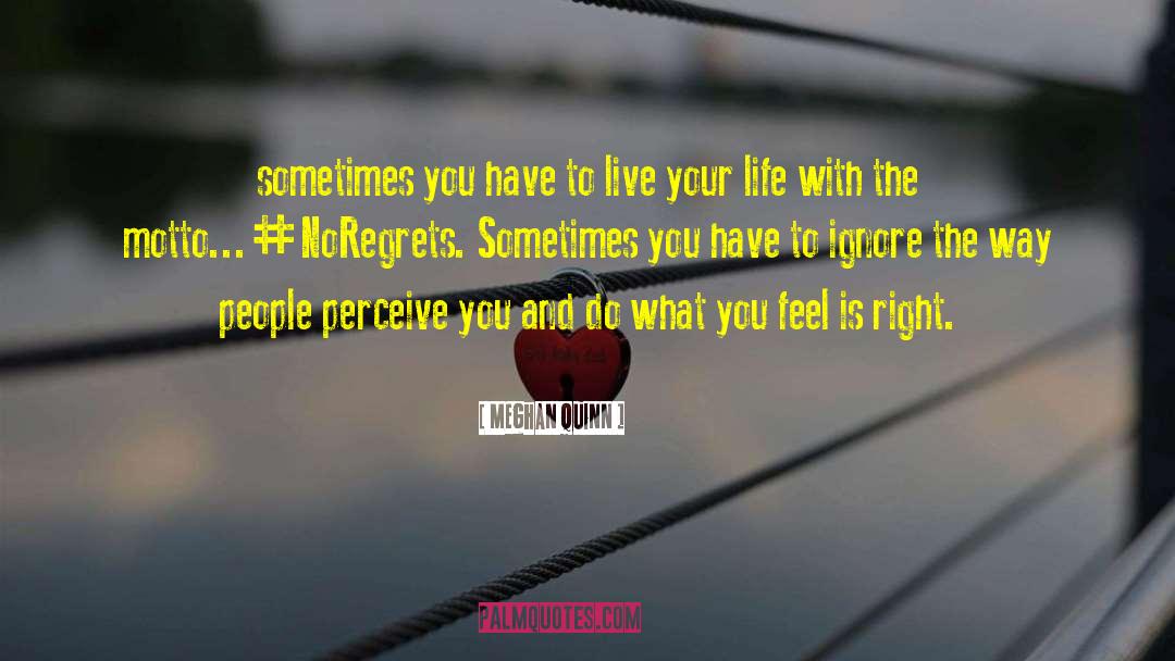 Meghan Quinn Quotes: sometimes you have to live