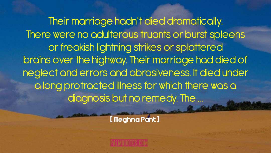 Meghna Pant Quotes: Their marriage hadn't died dramatically.