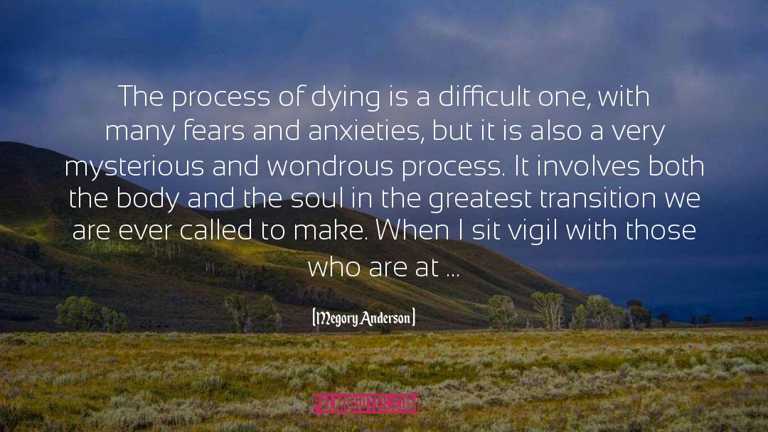 Megory Anderson Quotes: The process of dying is