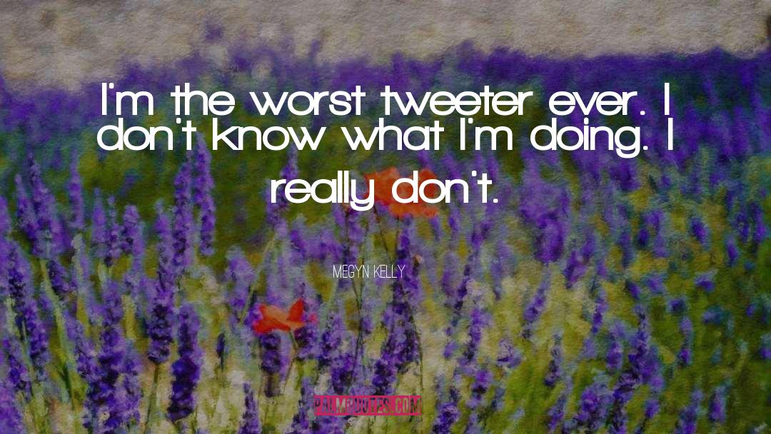 Megyn Kelly Quotes: I'm the worst tweeter ever.