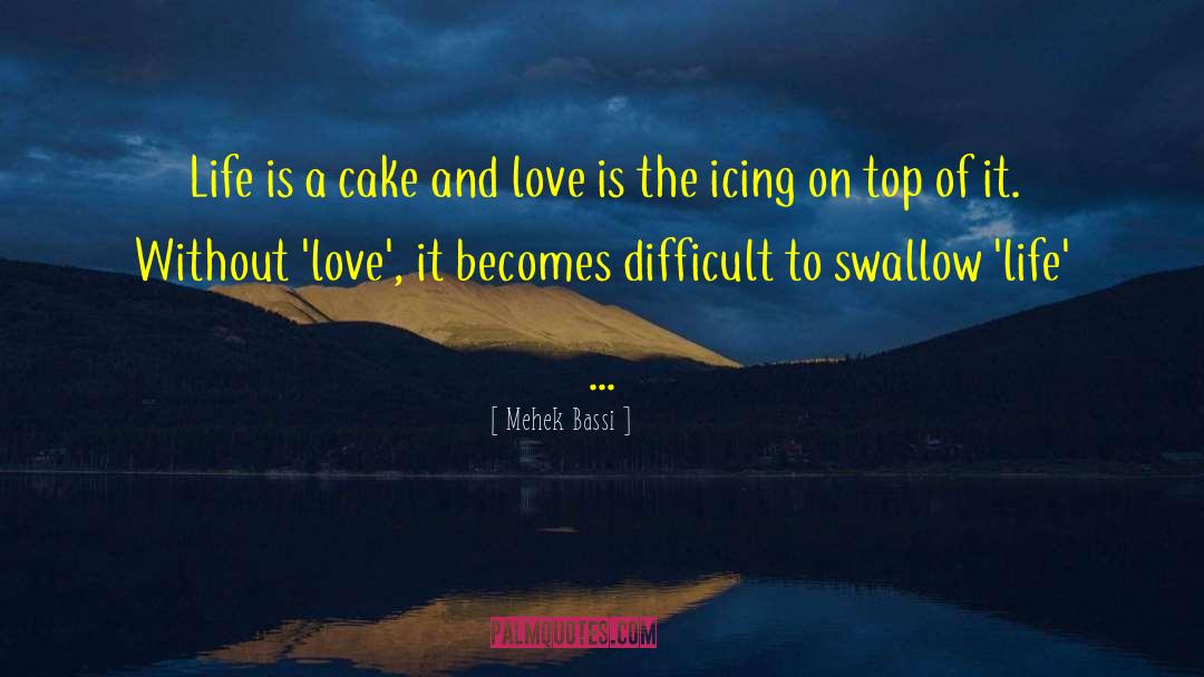 Mehek Bassi Quotes: Life is a cake and