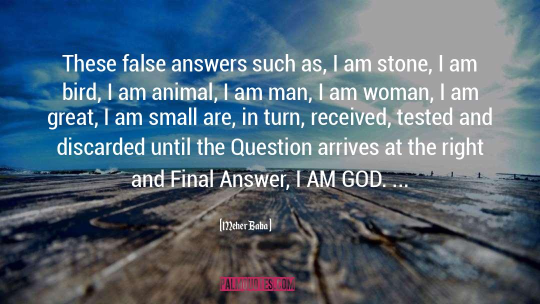 Meher Baba Quotes: These false answers such as,