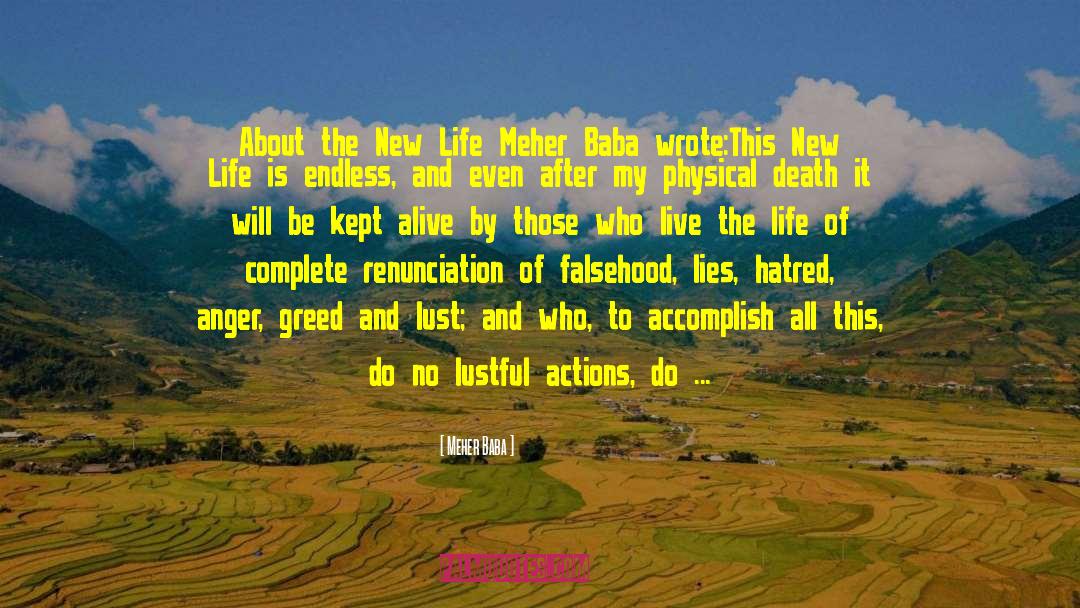 Meher Baba Quotes: About the New Life Meher