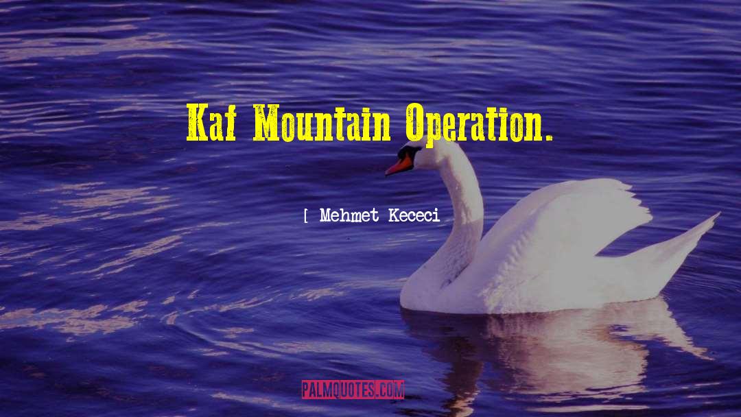 Mehmet Kececi Quotes: Kaf Mountain Operation.