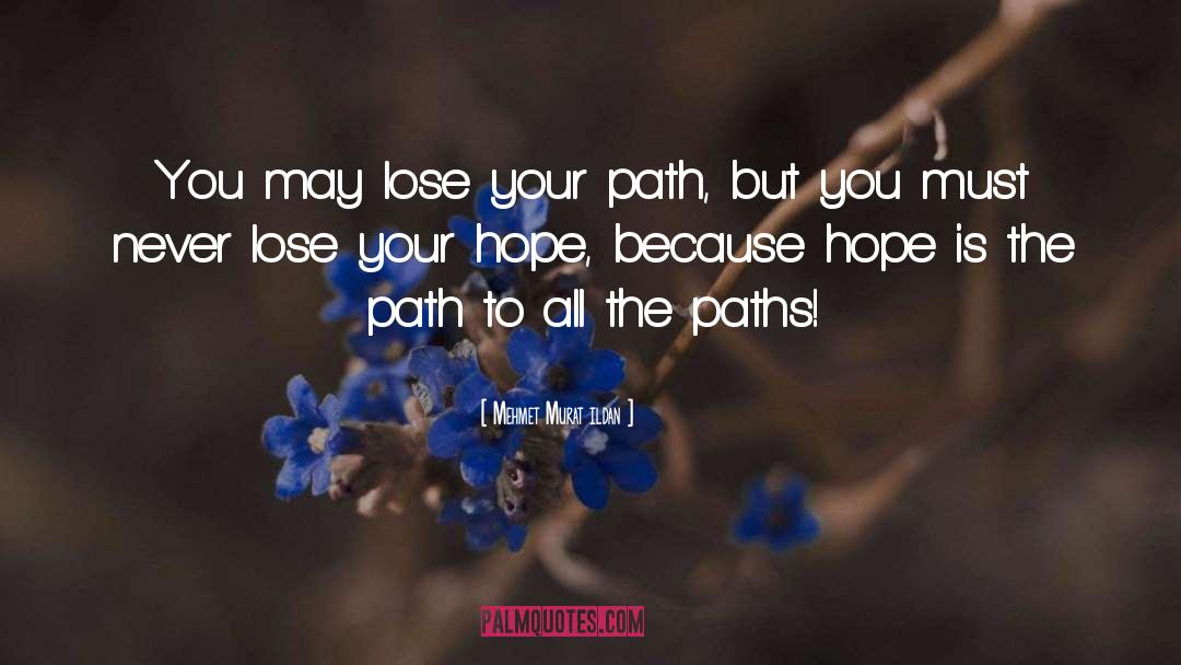 Mehmet Murat Ildan Quotes: You may lose your path,