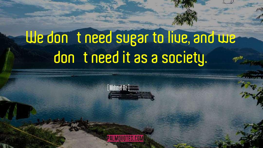 Mehmet Oz Quotes: We don't need sugar to