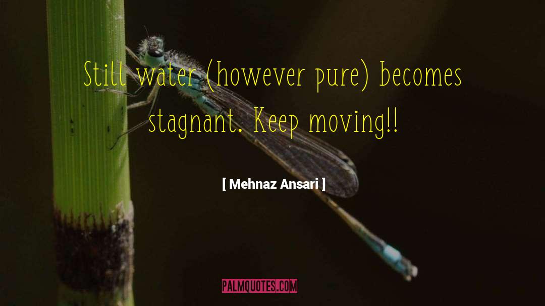 Mehnaz Ansari Quotes: Still water (however pure) becomes