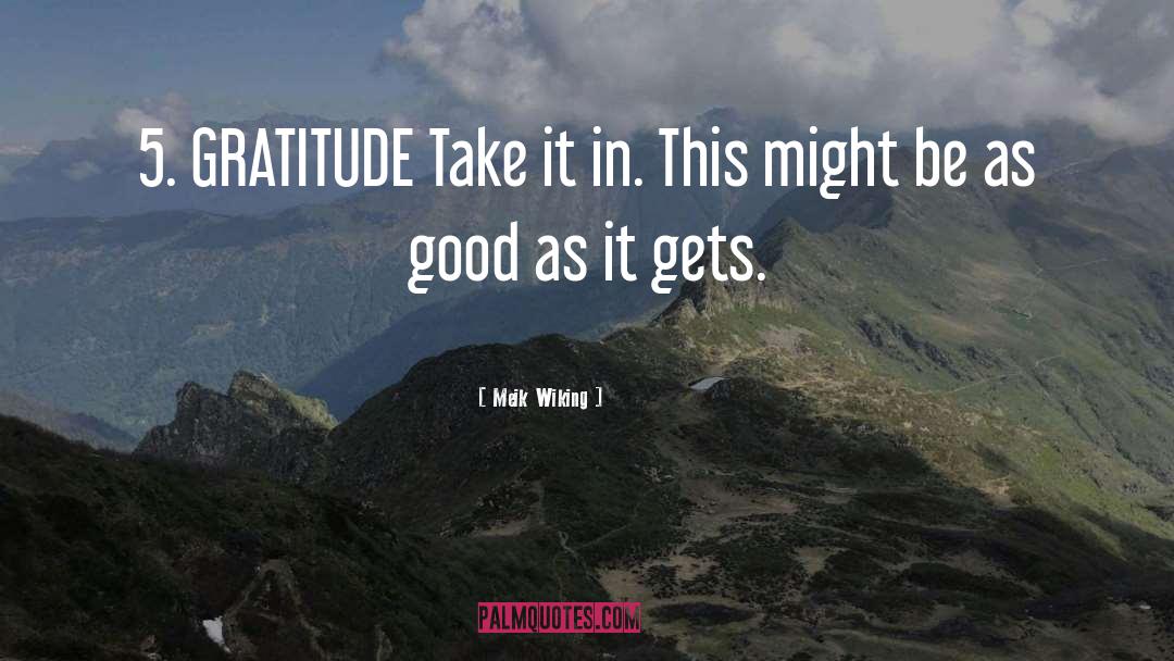 Meik Wiking Quotes: 5. GRATITUDE Take it in.