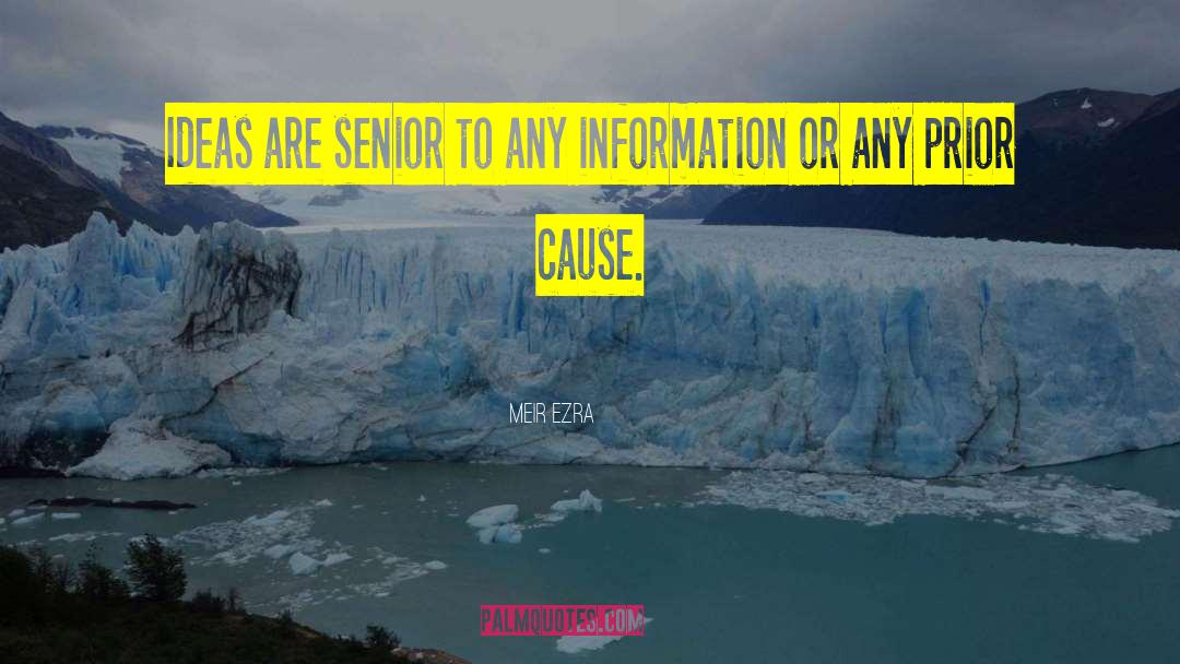 Meir Ezra Quotes: Ideas are senior to any