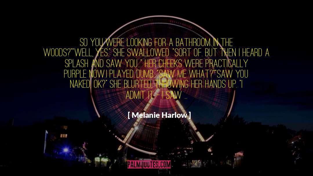 Melanie Harlow Quotes: So you were looking for