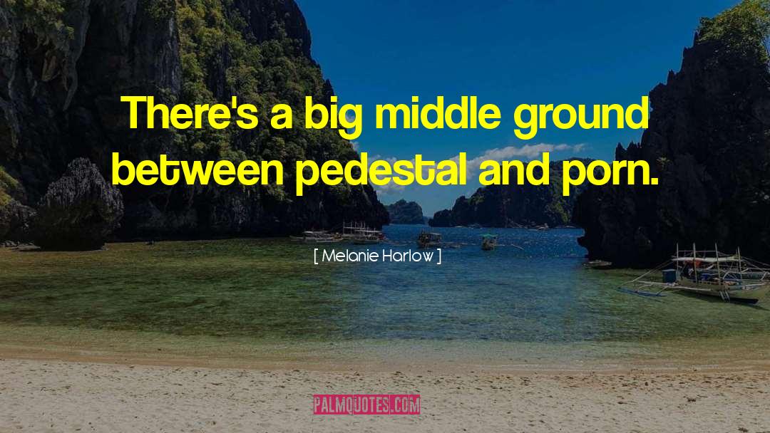 Melanie Harlow Quotes: There's a big middle ground