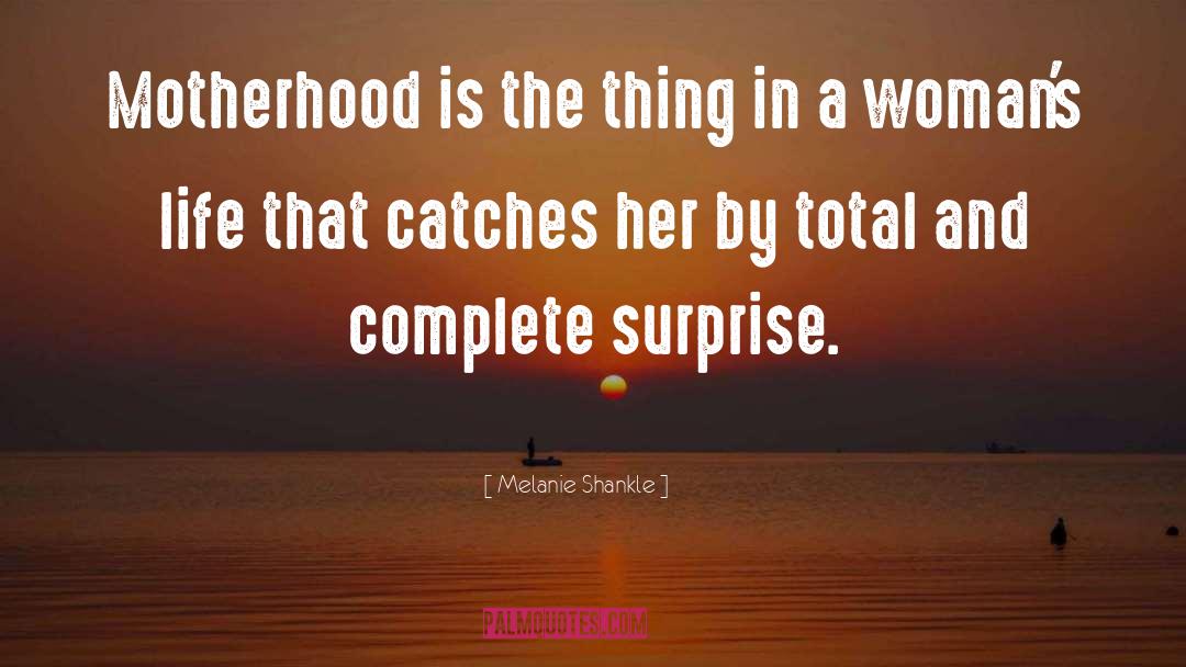 Melanie Shankle Quotes: Motherhood is the thing in