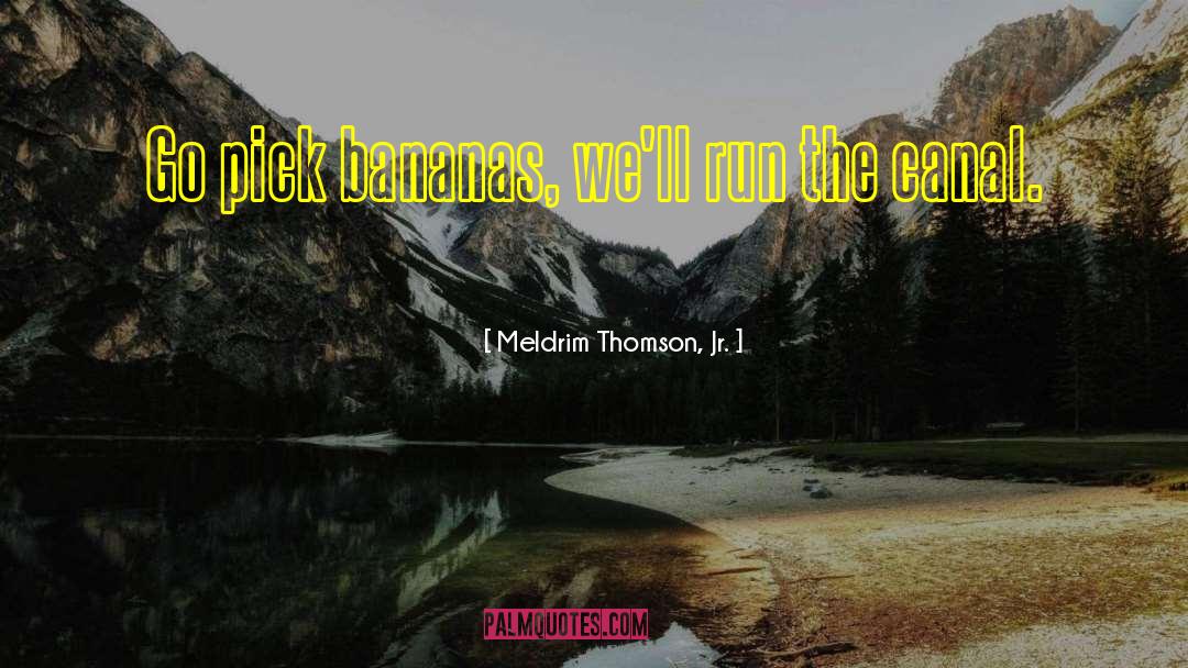 Meldrim Thomson, Jr. Quotes: Go pick bananas, we'll run