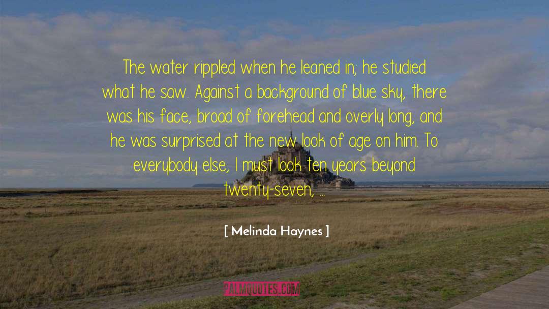 Melinda Haynes Quotes: The water rippled when he