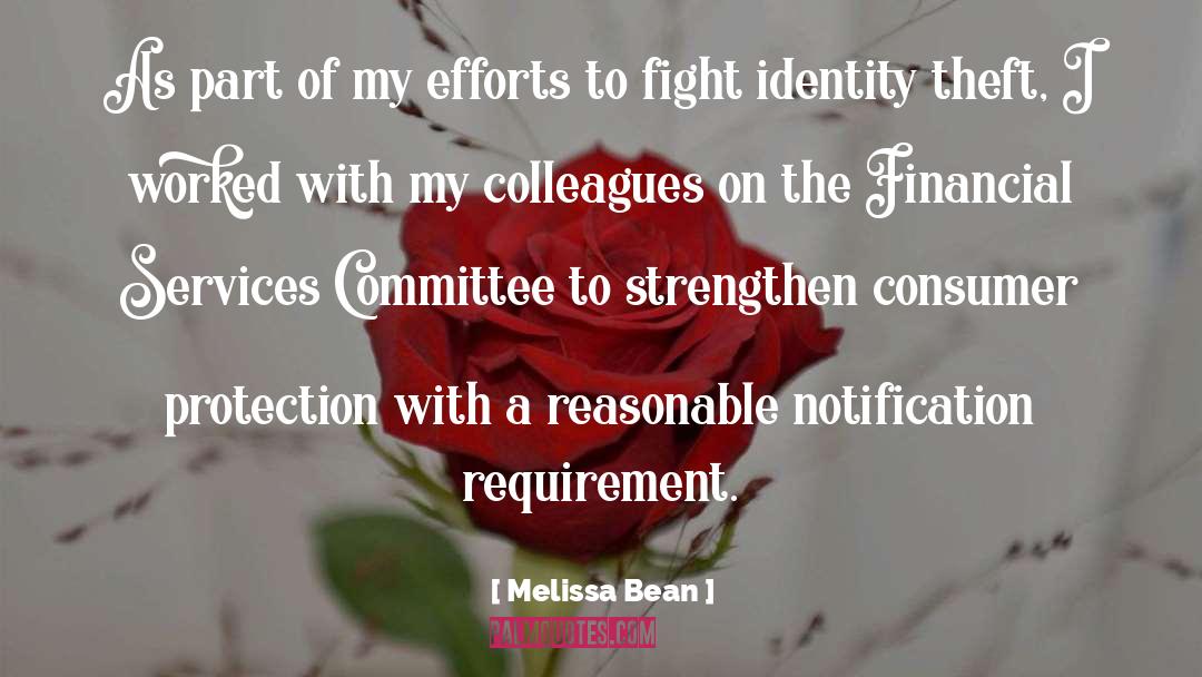 Melissa Bean Quotes: As part of my efforts