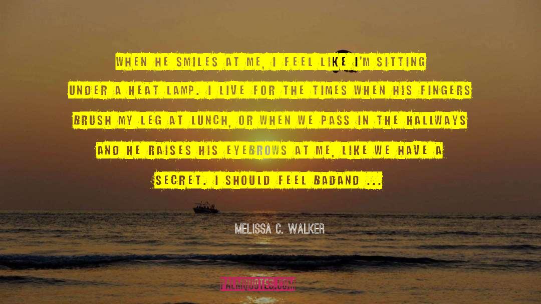 Melissa C. Walker Quotes: When he smiles at me,