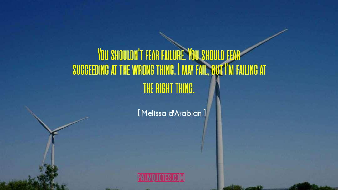 Melissa D'Arabian Quotes: You shouldn't fear failure. You