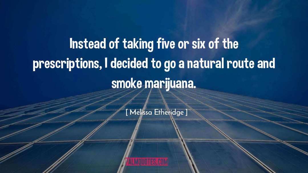 Melissa Etheridge Quotes: Instead of taking five or