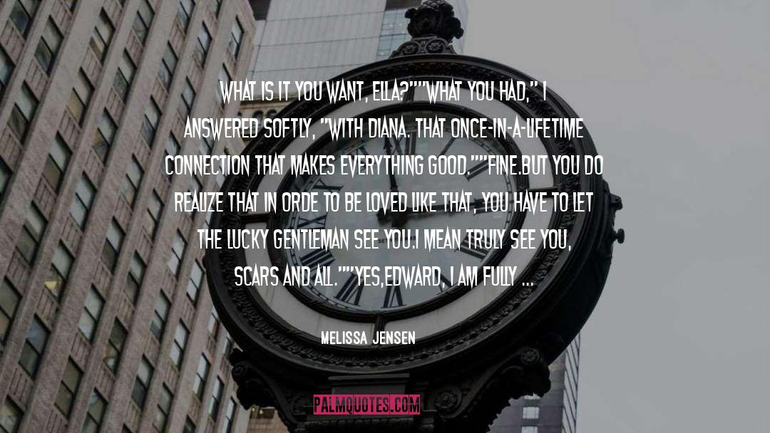 Melissa Jensen Quotes: What is it you want,