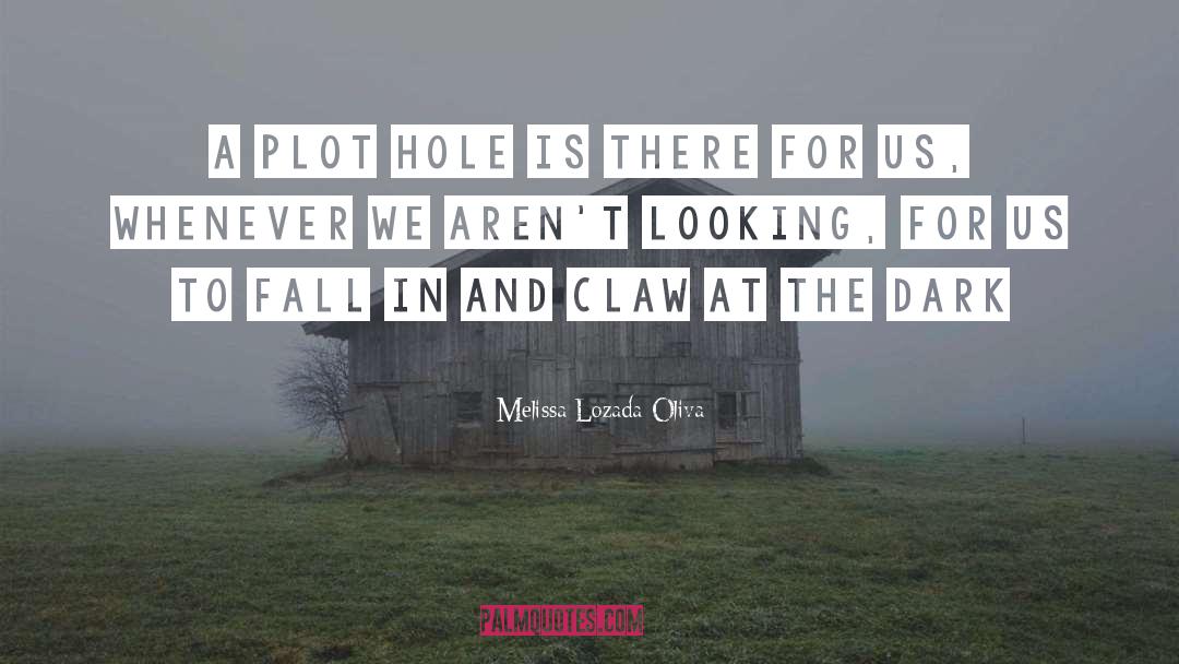 Melissa Lozada-Oliva Quotes: a plot hole is there