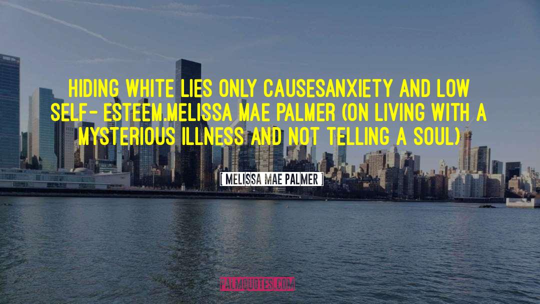 Melissa Mae Palmer Quotes: Hiding white lies only causes<br