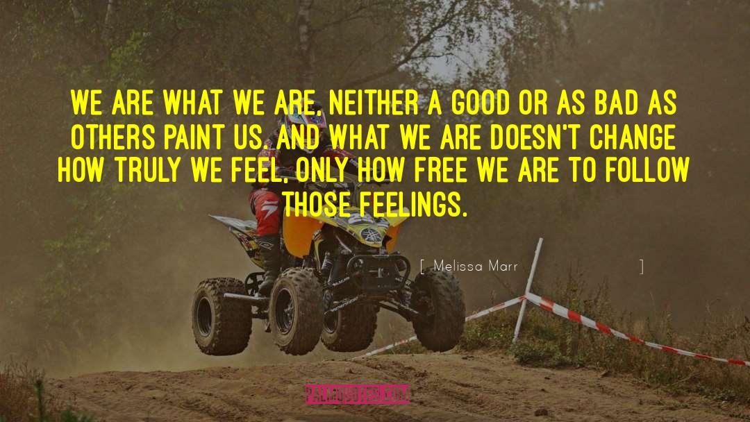 Melissa Marr Quotes: We are what we are,