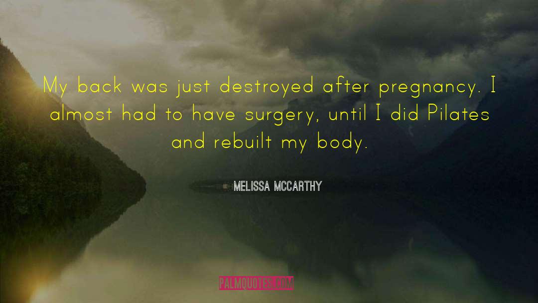 Melissa McCarthy Quotes: My back was just destroyed