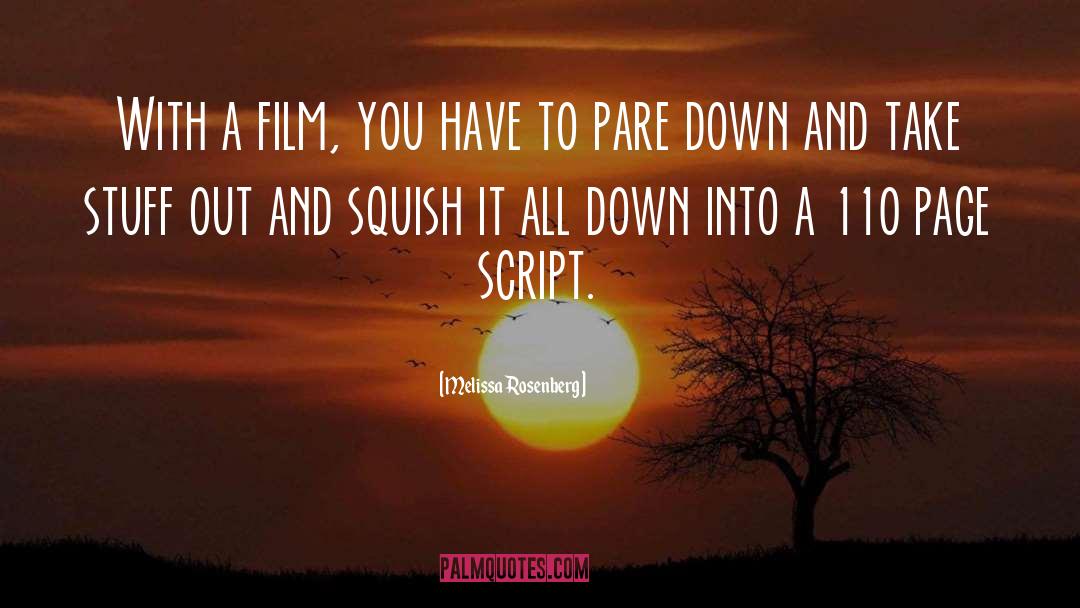 Melissa Rosenberg Quotes: With a film, you have