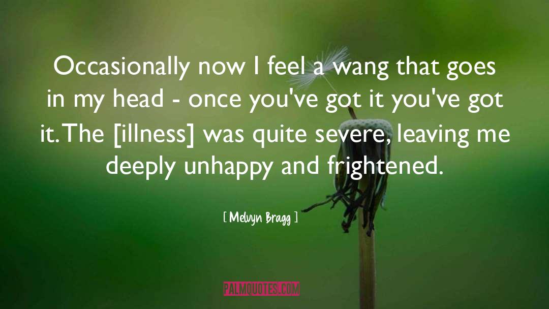 Melvyn Bragg Quotes: Occasionally now I feel a