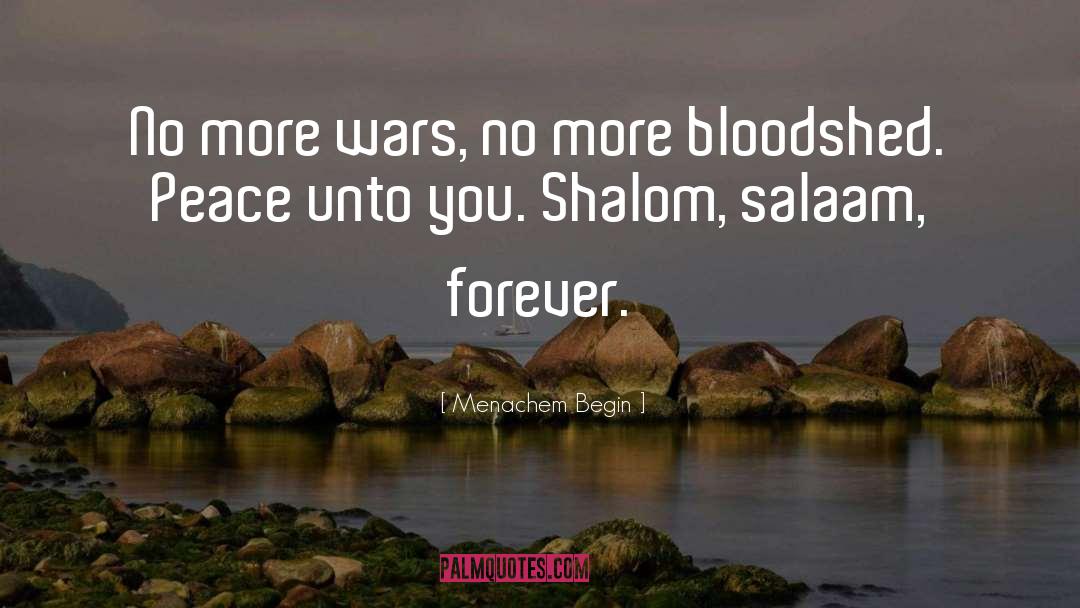 Menachem Begin Quotes: No more wars, no more