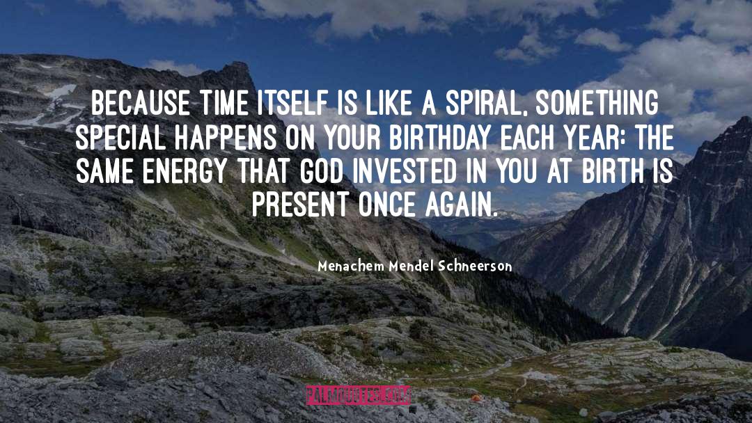 Menachem Mendel Schneerson Quotes: Because time itself is like