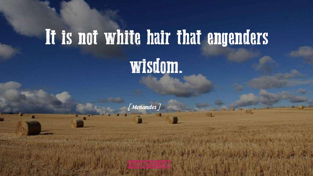 Menander Quotes: It is not white hair