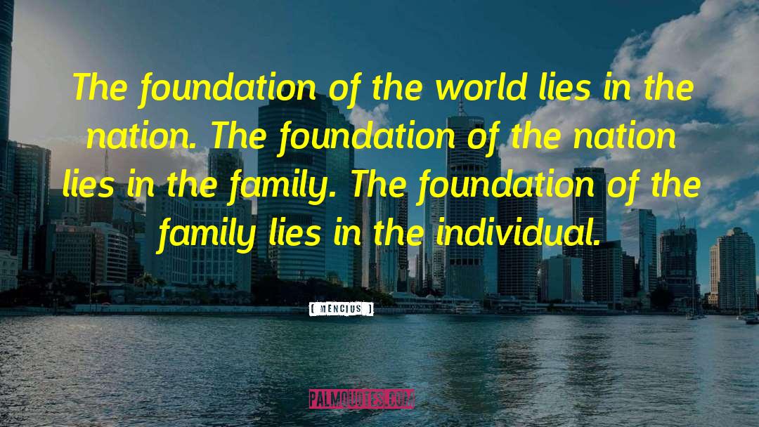 Mencius Quotes: The foundation of the world