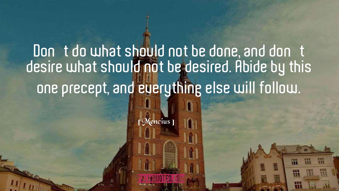 Mencius Quotes: Don't do what should not