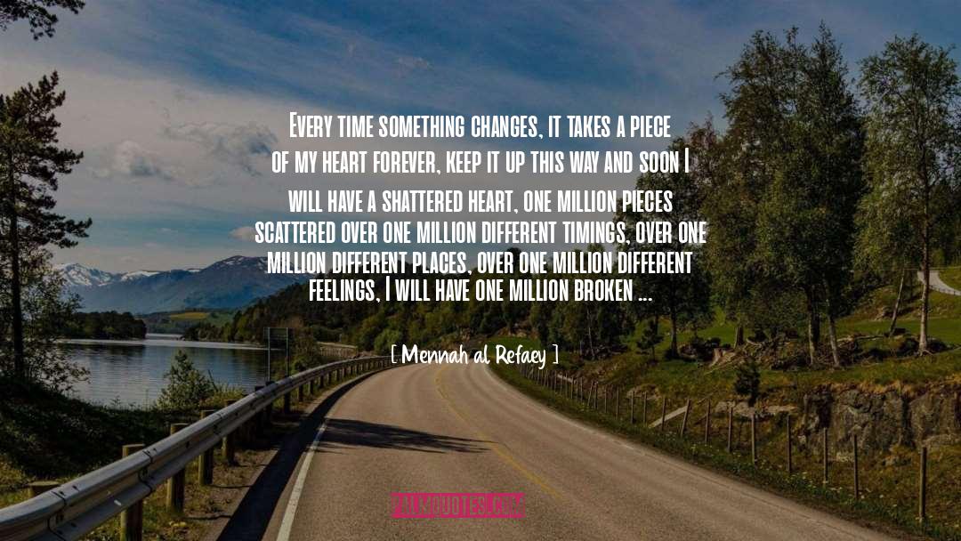 Mennah Al Refaey Quotes: Every time something changes, it