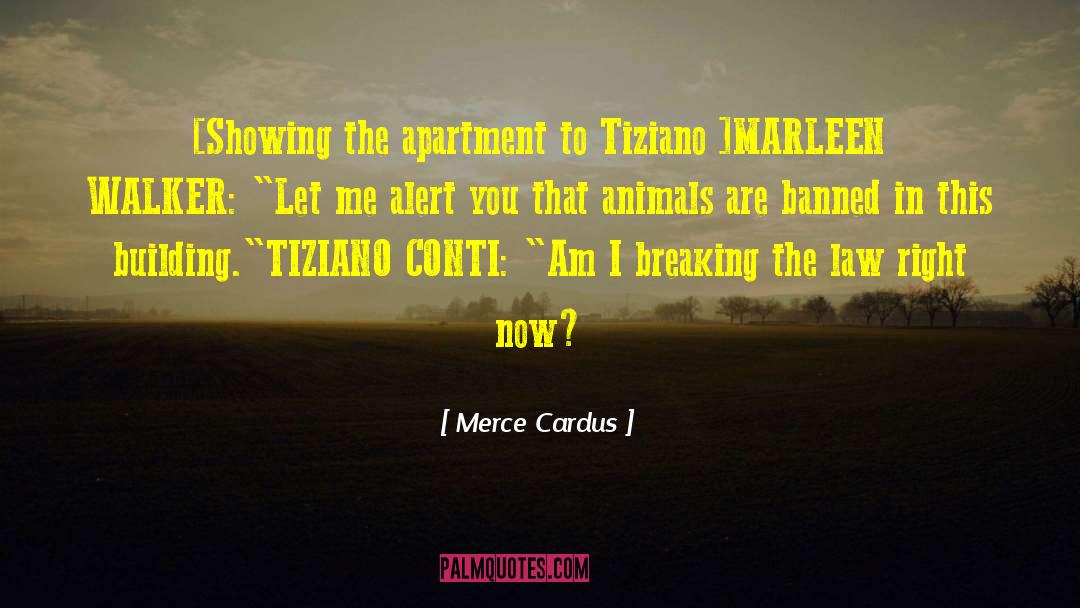 Merce Cardus Quotes: [Showing the apartment to Tiziano