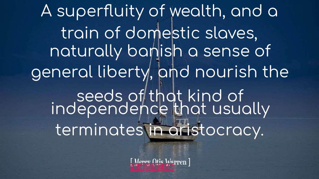 Mercy Otis Warren Quotes: A superfluity of wealth, and