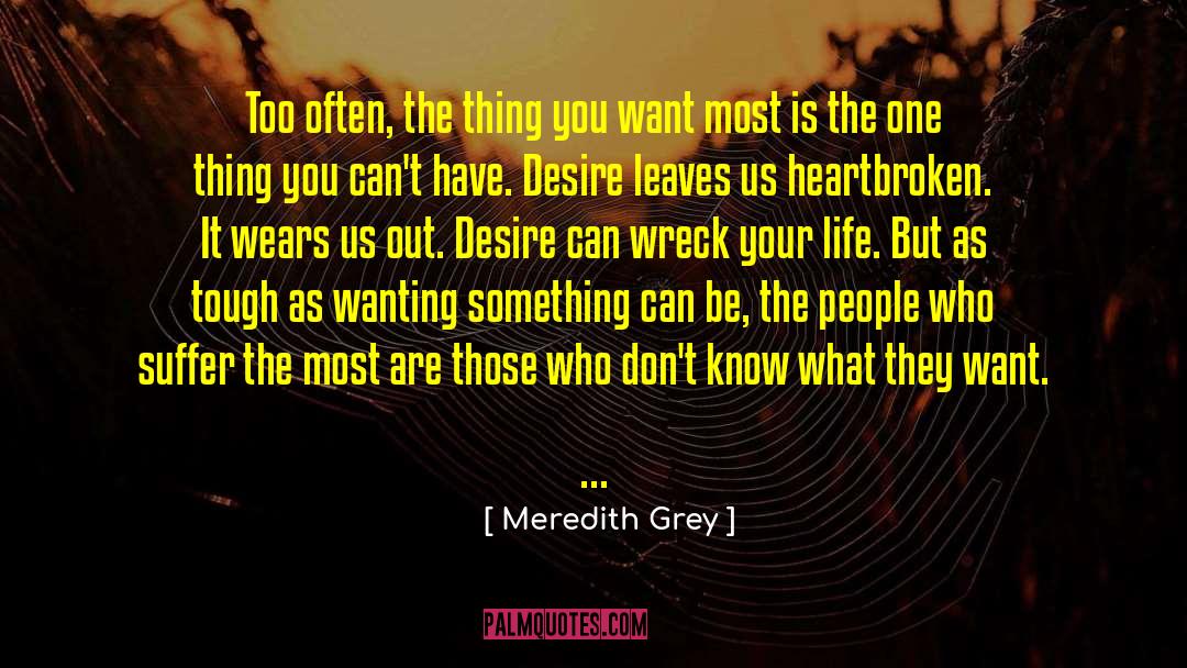 Meredith Grey Quotes: Too often, the thing you