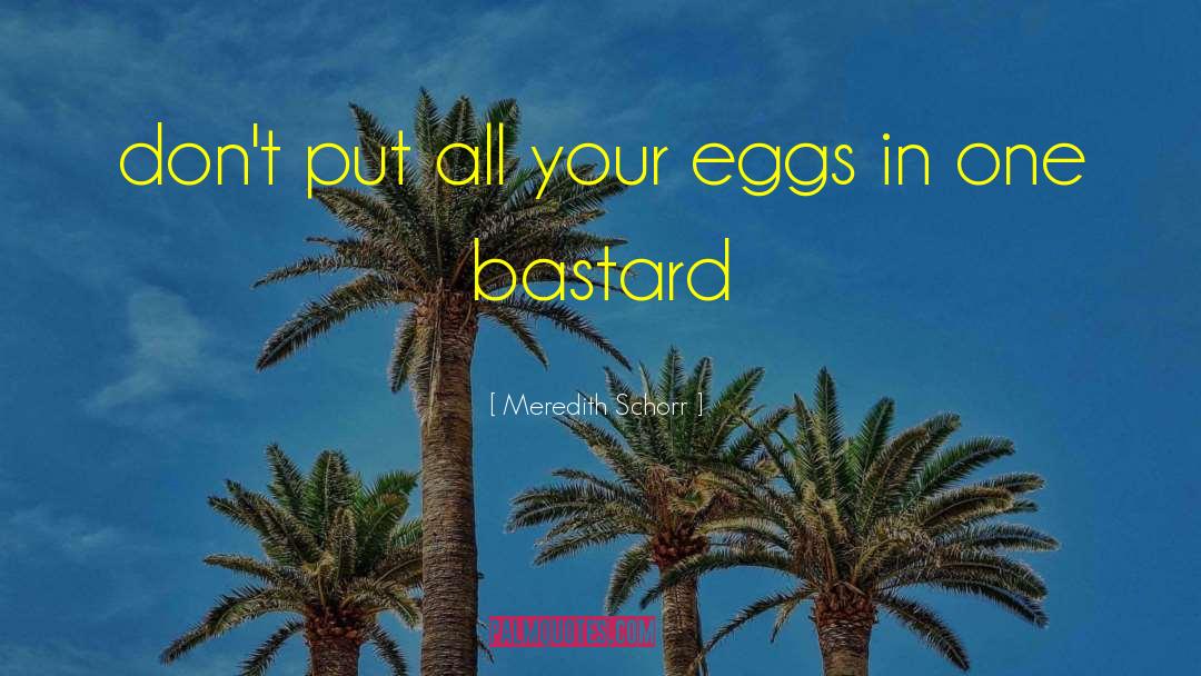 Meredith Schorr Quotes: don't put all your eggs