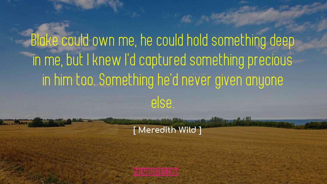 Meredith Wild Quotes: Blake could own me, he