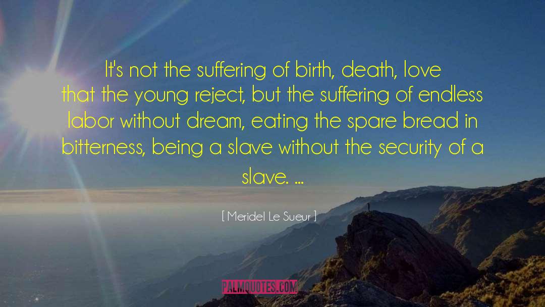 Meridel Le Sueur Quotes: It's not the suffering of