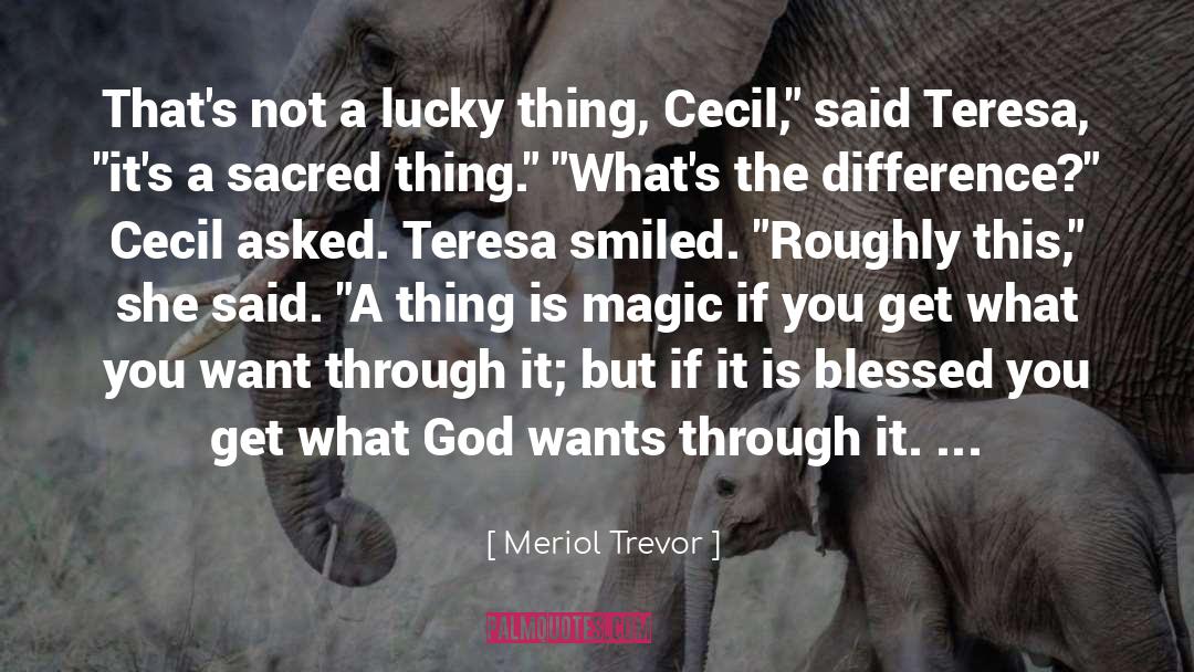 Meriol Trevor Quotes: That's not a lucky thing,