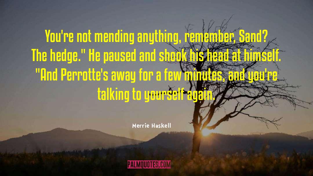 Merrie Haskell Quotes: You're not mending anything, remember,