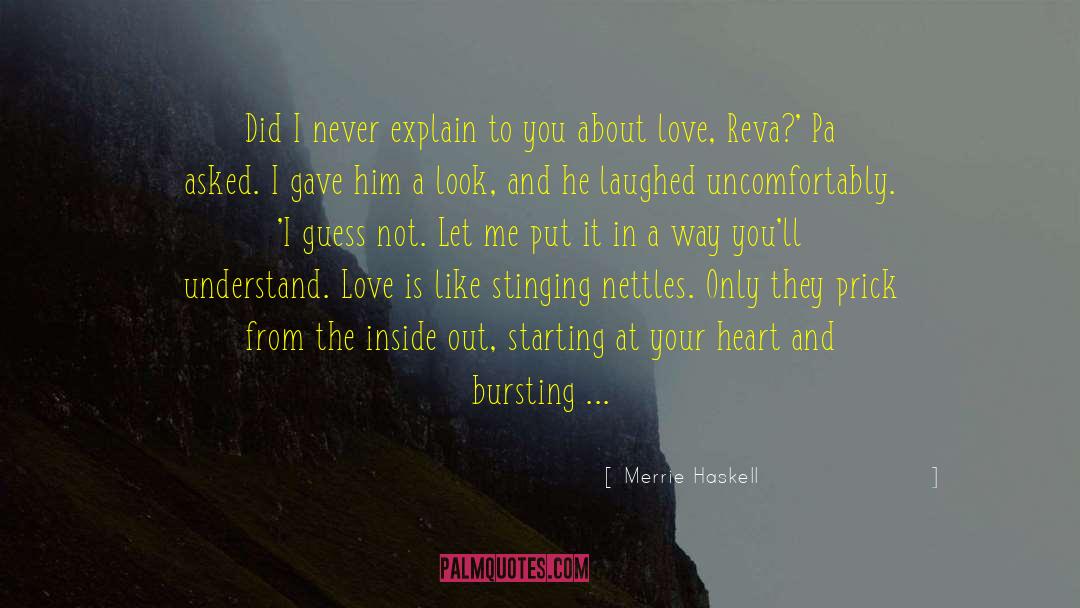 Merrie Haskell Quotes: Did I never explain to