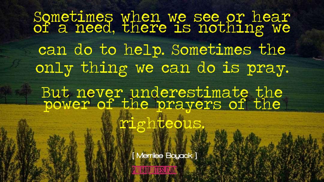 Merrilee Boyack Quotes: Sometimes when we see or