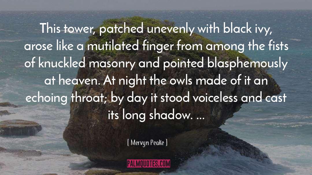 Mervyn Peake Quotes: This tower, patched unevenly with